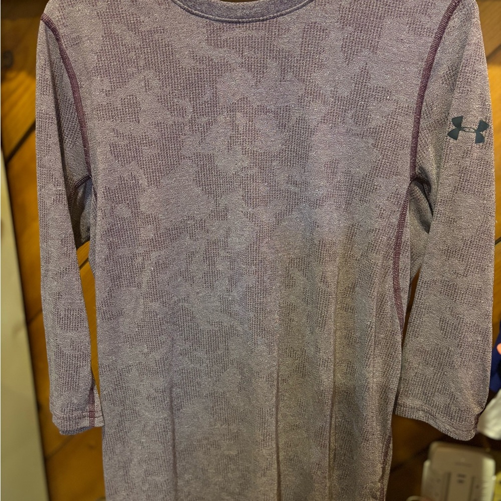 Under Armour Heathered Purple Long Sleeve Top